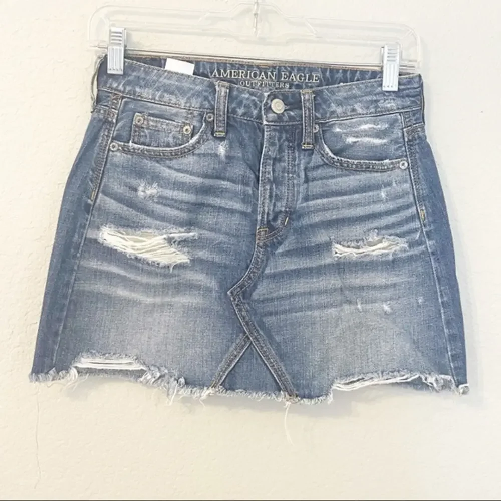 American Eagle Hi Rise Festival‎ Mini Jean Skirt